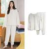 Autumn Women Cozy 2 Piece Sets Soft Thick Velvet Fleece Pullover and Pants Casual Warm Pajama Sets