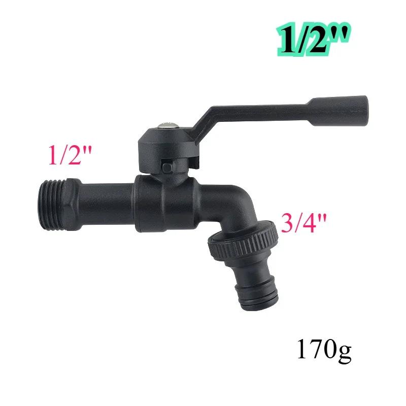 Garden Tools Brass Water Faucet 1/2" Outside Supply Taps Ball Valve& Inside Used Easy Turn On/Off Lever Handle Watering