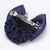 Rhinestone Ribbon Bowknot Stripe Net Bun Hair Cover Net Bun Snood Net Bun Crochet Women Barrette
