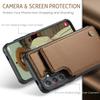 For Samsung Galaxy S25+ Case with RFID Blocking 5 Card Slots CASEME C22 Leather Back Cover