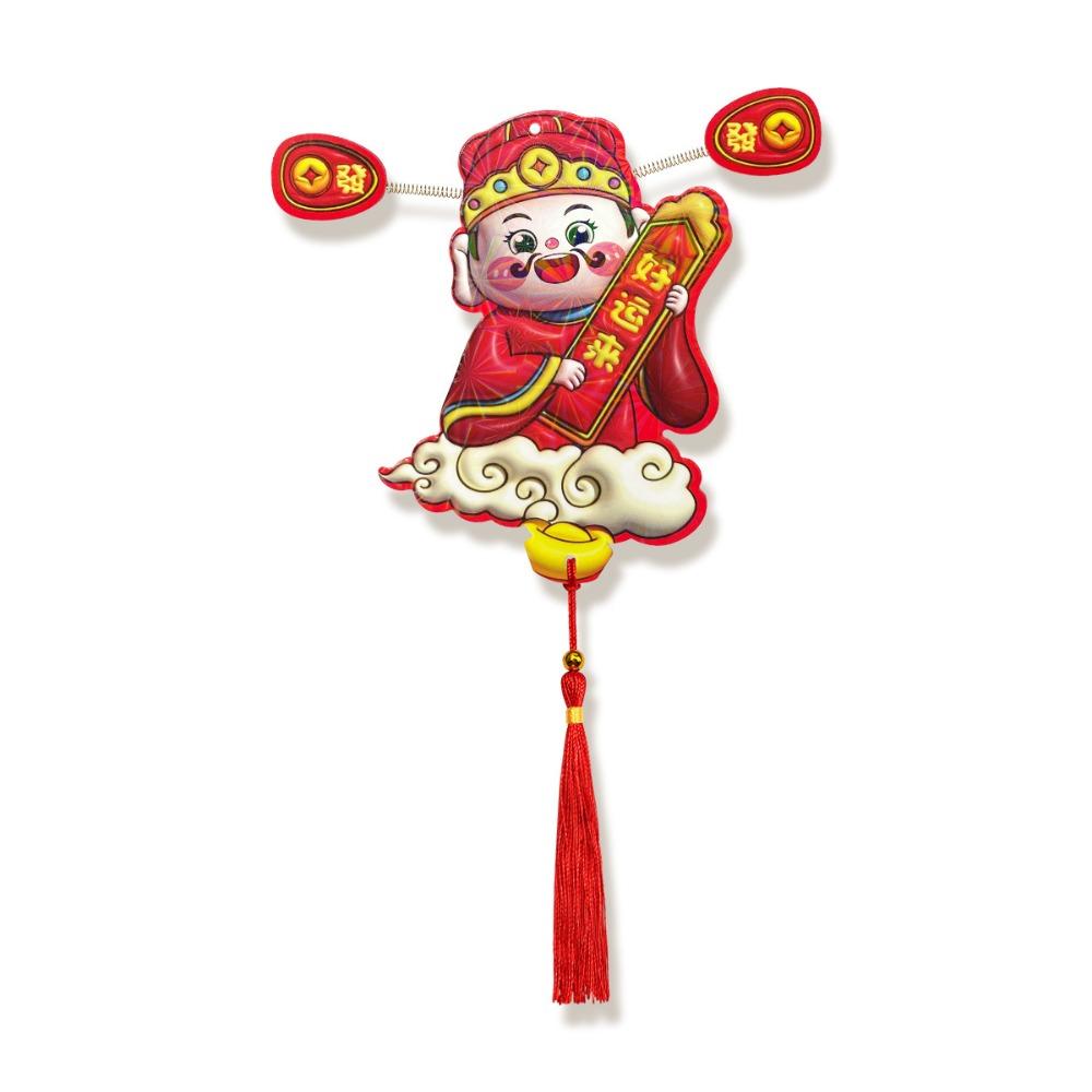 Cute Chinese God of Wealth Fridge Magnets Traditional Festive Snake Year Hanging Pendent Spring Ears Cartoon