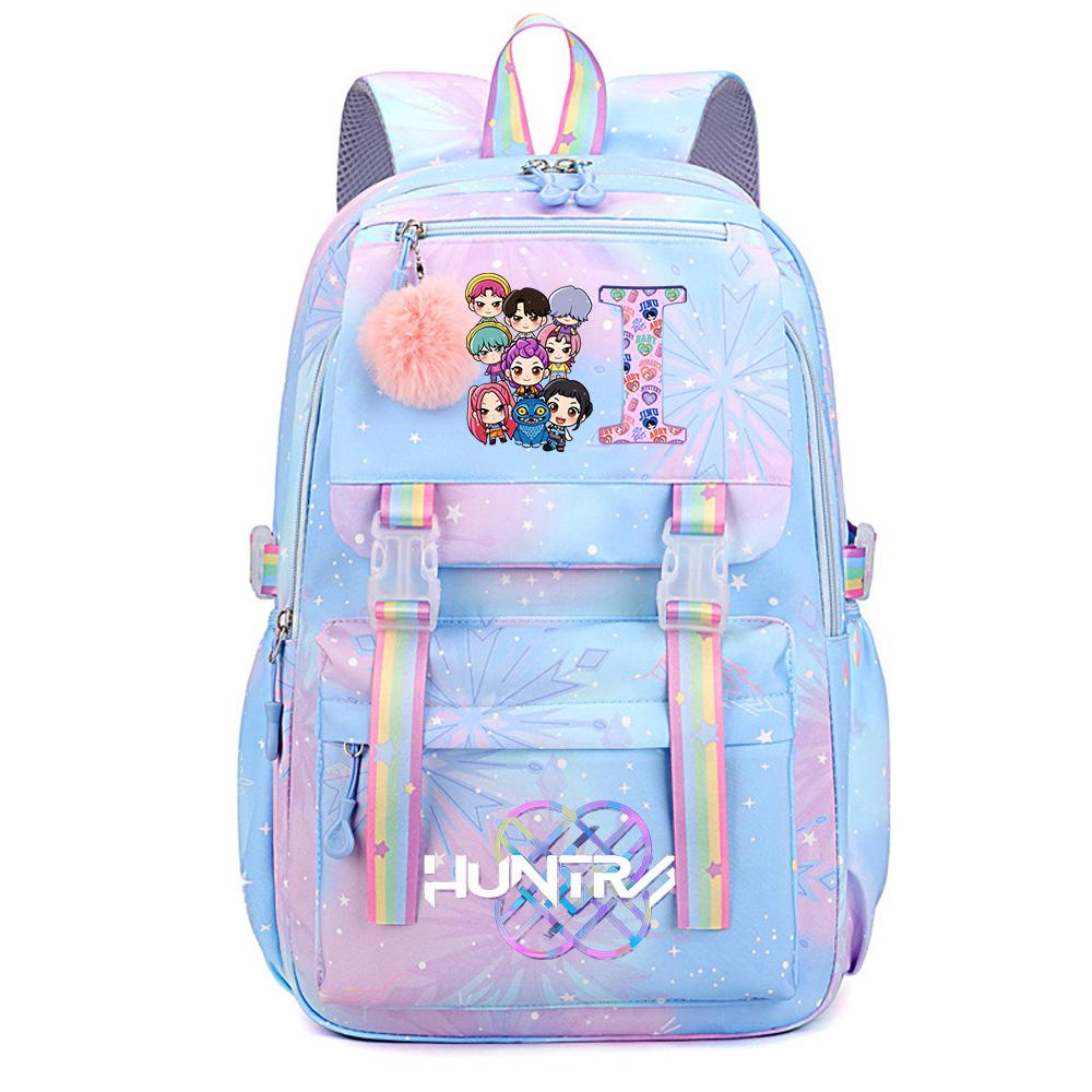 Cute K-Pop Demon Hunters Printed Large Capacity Waterproof Backpack Teenger Student Girl Boy Schoolbag Bookbag Women Large Capacity Travel Bag