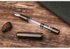 MOONMAN T1 Ручная смоляная перьевая ручка, поршневая система с большим объемом чернил, тонкое перо с корпусом из алюминиевого сплава