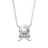 Ожерелье Белый Клевер Hello Kitty 50-летний Юбилей DOLLY MIX Персонажи Sanrio Серебро 925 Кубический Цирконий Лента SAKT50-N003RD