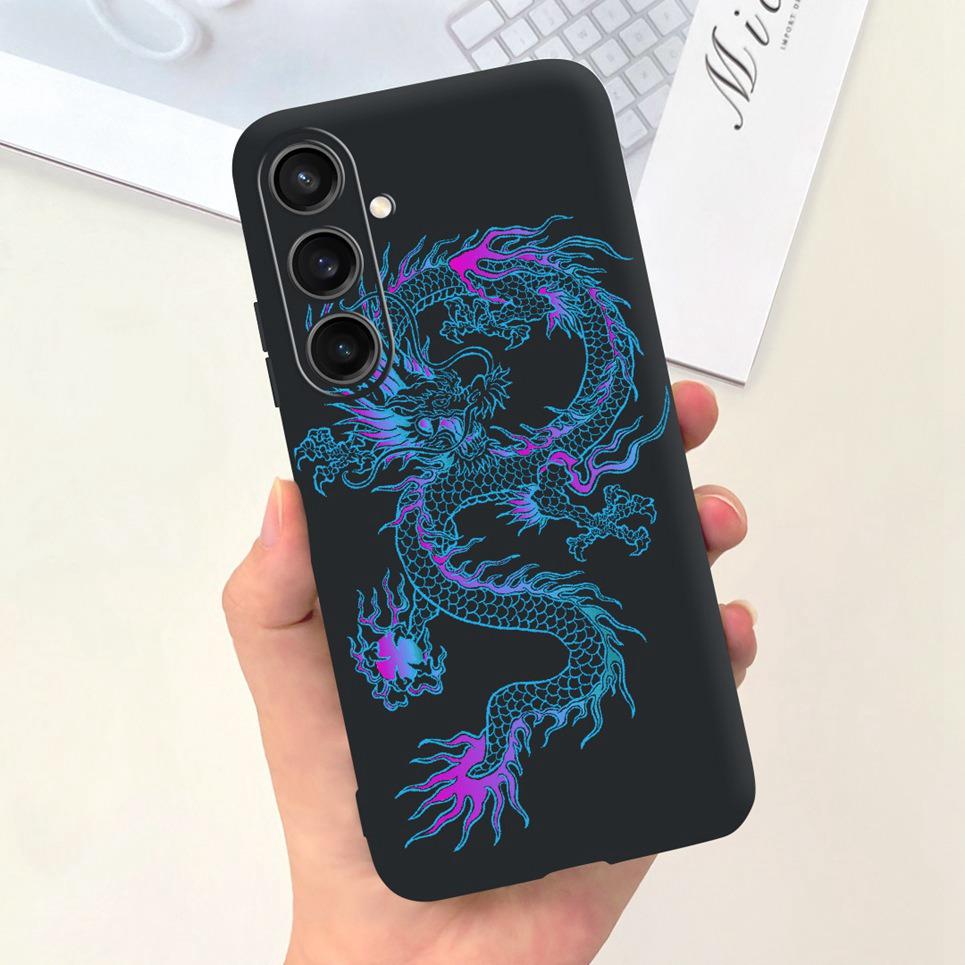 Для Huawei Samsung Galaxy M15 F15 Задняя крышка Мягкий матовый жидкий силикон Чехол Samsung F15 Корпус Астронавт Динозавр