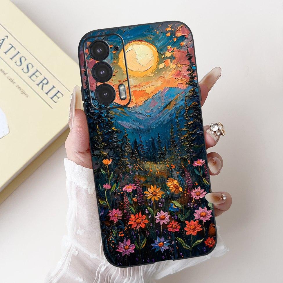 Для телефона Edge 20 20Pro 20Lite Чехол Для Motorola Edge 20 Pro Чехол Силиконовый Роскошный Модный Любовь Милый Кот Девушка Забавный Крутой Расписной