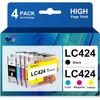 Ink Cartridge - MADEMOISELLE TISS - LC424 - Compatible Brother DCP-J1200W - Multi-color - 750 Pages