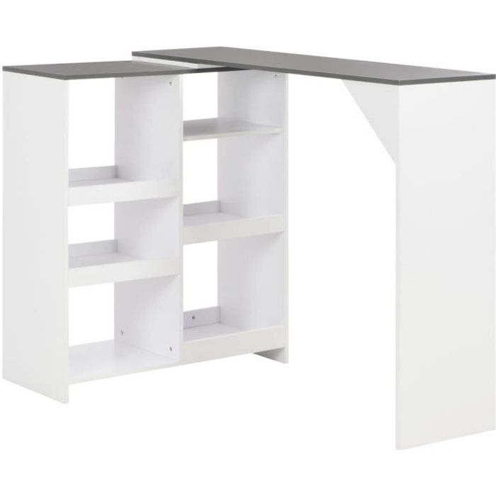 VidaXL Bar Table with Removable Shelf White 138 X 40 X 120 Cm