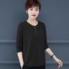 Осенняя футболка с длинным рукавом женская новая простая и универсальная свободная темпераментная кофта с круглым вырезом