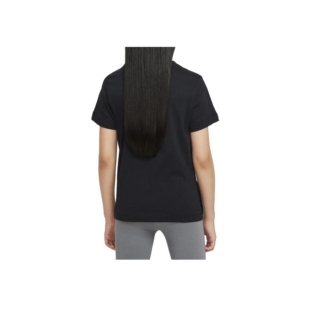 Nike Спортивная одежда, удобная, мягкая, дышащая, с коротким рукавом, футболка, детские топы, черный цвет FZ5178-010