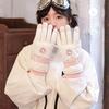 Sanrio Hello Kitty Women's Winter Ski Gloves - Thick Fleece, Warm Cotton, Touchscreen Compatible, Ideal for Riding & Cycling