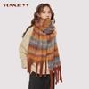 Winter Tassel Cashmere Scarf Shawl -purpose Thick Warm Neckband