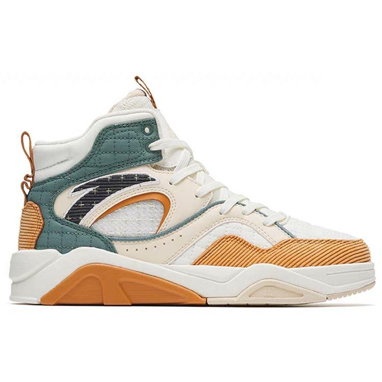 Anta Flame 3.0 кожаные толстые подошвы повседневные нескользящие износостойкие высокие кроссовки женские кроссовки белые оранжевые зеленые 122248088-5