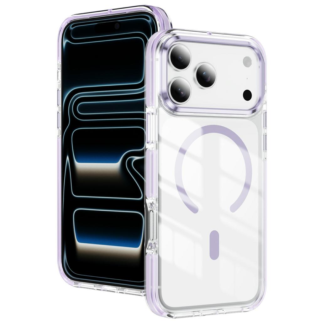For iPhone 17 Pro Max Case Compatible with MagSafe TPU PC Acrylic Shockproof Clear Phone Back Cover