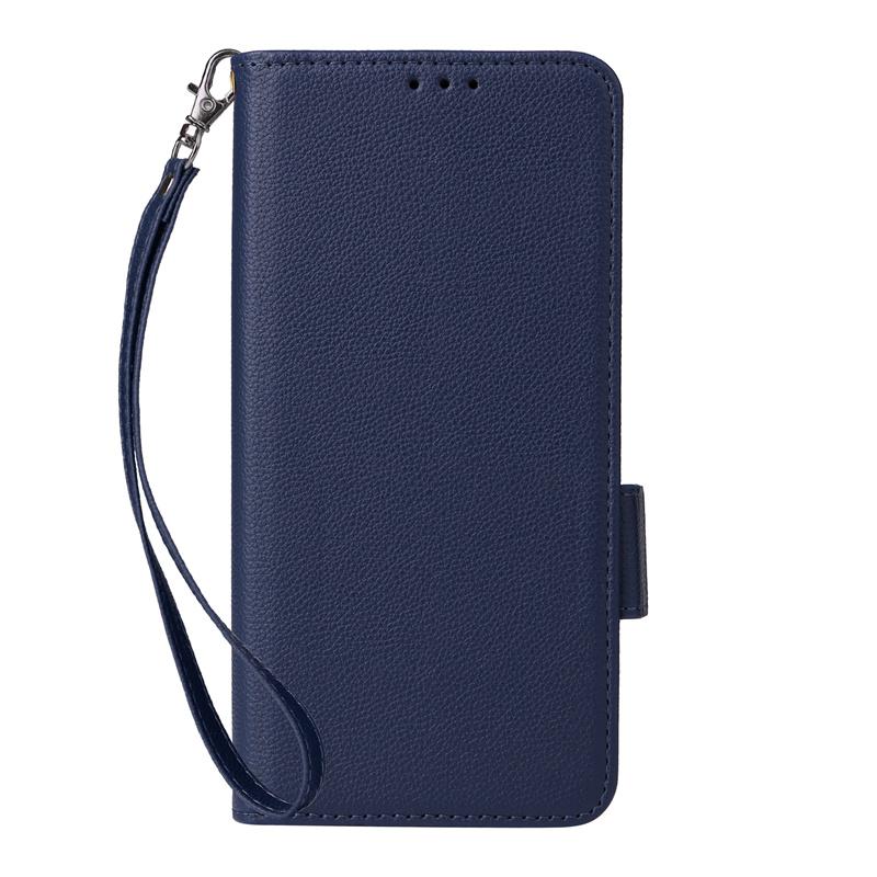 For Samsung Galaxy M15/F15 5G Luxury Smooth Side Buckle Wallet Magnetic Case Mobile Phone Litchi Pattern Flip Protective Case