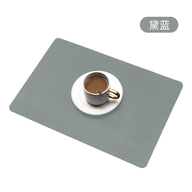Leather placemat Household double-sided rectangular thermal insulation dining table mat Restaurant hotel Western food mat Waterproof placemat