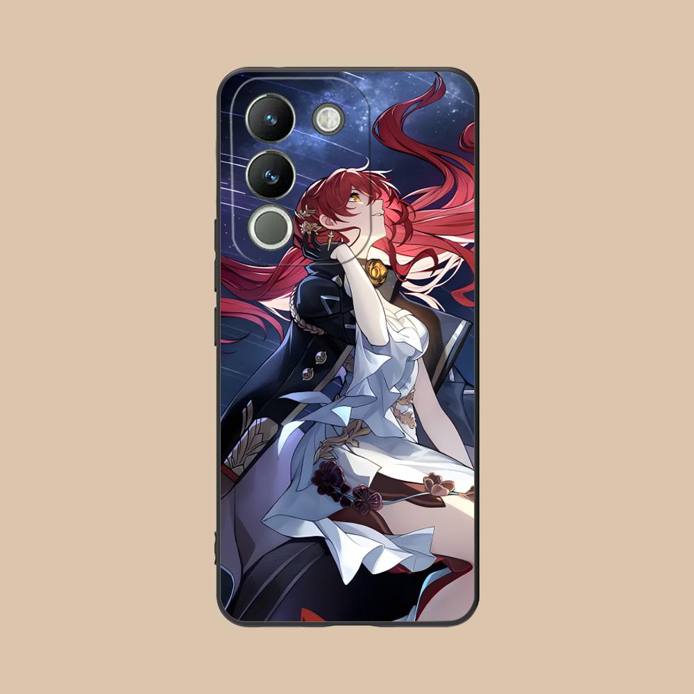 HSR Himeko Матовый ТПУ Чехол для Мобильного Телефона для VIVO V60 V50 V40 V30 V29 V27 V25 V23 Pro Lite 5G Цветной Печатный Чехол