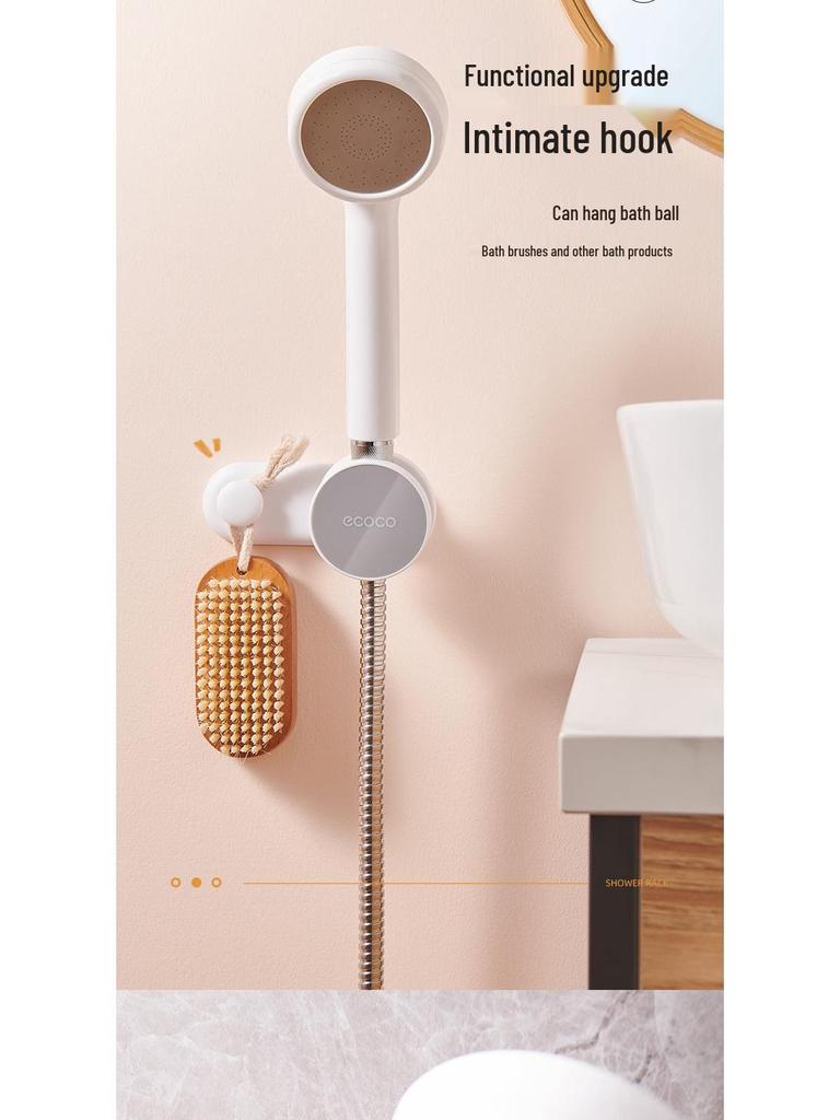 Регулируемый держатель для душевой лейки без сверления – Настенное крепление для ванной комнаты