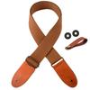 Guitar Strap Cotton Electric Strap Plain Includes 2 Strap Strap Button Holder [Sitengle] Guitar/Acoustic Guitar/Bass Non-slip Locks/1 (Brown)