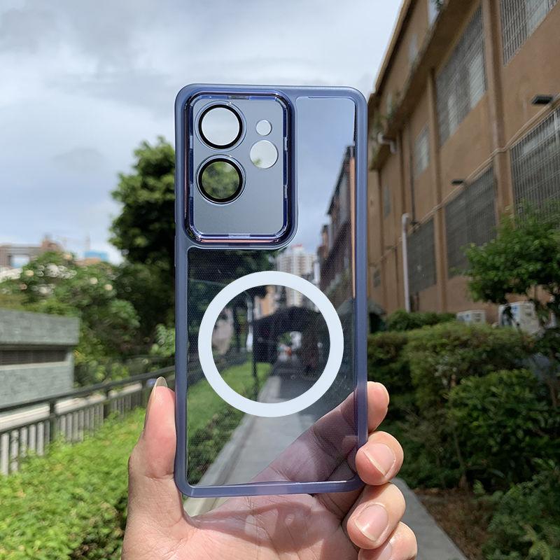 Для OPPO Realme GT 6 6T 5 Pro 3 Чехол Мягкий ТПУ Прозрачный Магнитный Защита Объектива Задняя Крышка Чехол Для Realme GT Neo 6 Se 5 3T 3
