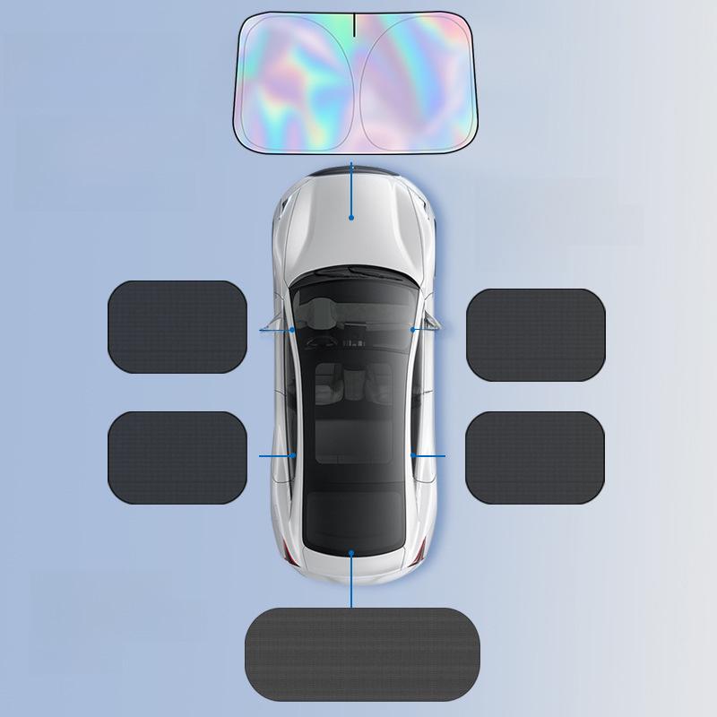 Универсальный титаново-серебряный лазерный автомобильный солнцезащитный козырек - теплоизоляция и защита от солнца