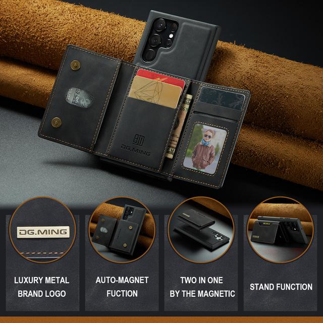 Лучший защитный кожаный чехол-кошелек для Samsung Galaxy S23 Ultra S22 Plus S21 S20 Fe Fold 4 3, чехол для мобильного телефона с 3 слотами для карт