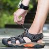 Модные летние мужские сандалии Повседневные дышащие пляжные шлепанцы Легкие нескользящие походные туфли Уличная быстросохнущая обувь для ходьбы в воде Мужские кроссовки 48