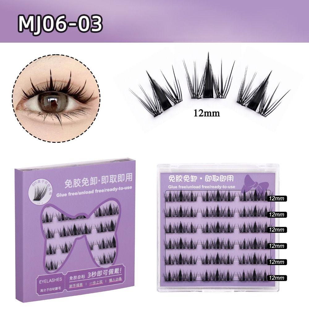 Мягкие пучки для наращивания ресниц, самоклеящиеся ресницы без клея, накладные ресницы, наращивание ресниц