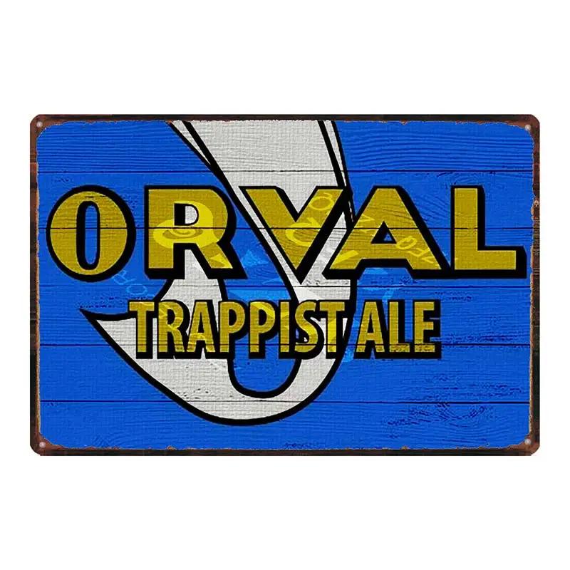 Belgian Beer Orval  Metal Tin Signs Retro Shabby Chi Plates For Wall Bar Home Pub Art Kitchen Coffee  Decor 30X20CM DU-8523B