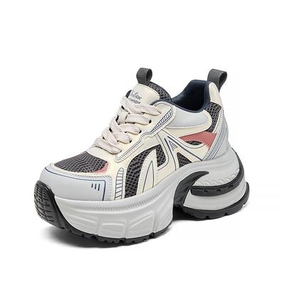 Мода 9,5 см Женские Летние Дышащие Шлепанцы Сандалии на Платформе Танкетке из Микрофибры