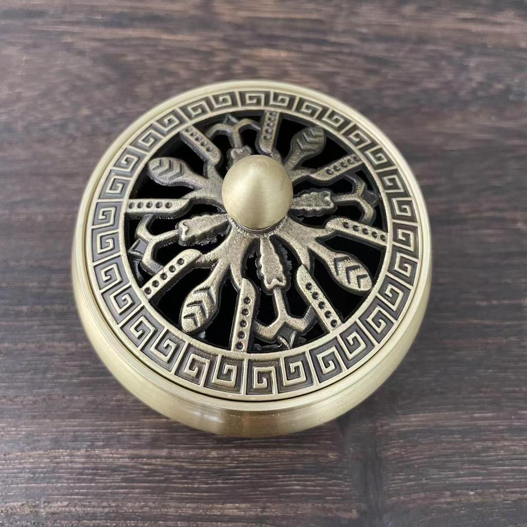 Латунная курильница с плоским дном Jinlian для домашнего и внутреннего использования