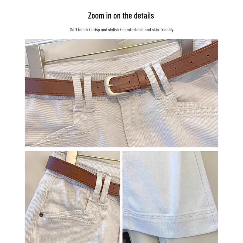 Женские легкие джинсы широкого кроя, с драпированным низом, стройнящие, брюки прямого кроя, весна/осень 2025.