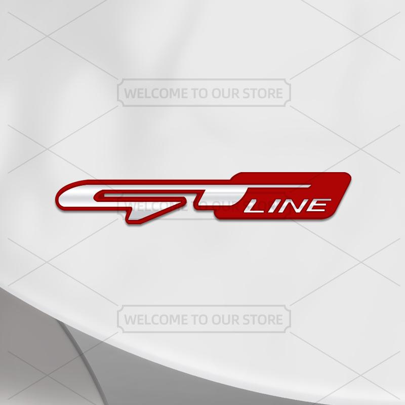 Car 3D Metal GT Line Body Emblem Grille Badge Decals Auto Tail Sticker For Kia Stonic Stinger ProCeed Seltos Sorento Picanto K5 rdxbt90
