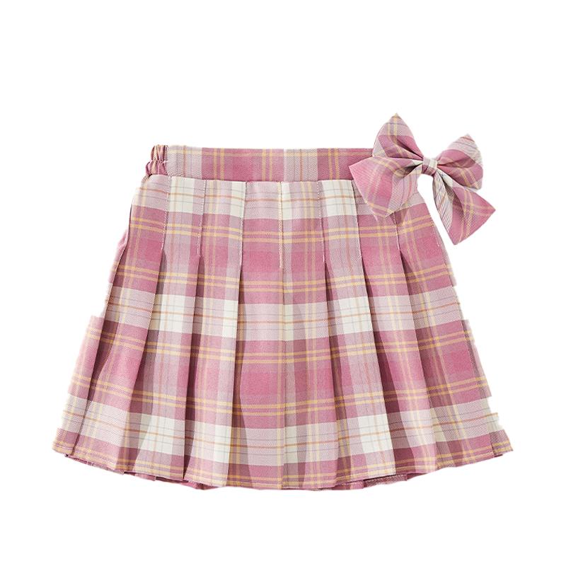 Юбки-плиссе в полоску и клетку для девочек JK, 13 цветов, 120-170, летняя детская школьная короткая юбка принцессы