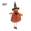 Witch Doll for Party Halloween Hanging Decoration, Spooky Pumpkin/Ghost/Witch/Black Cat Ornament with Decoration Burlap Skirt Haunted House,