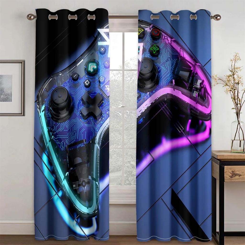 Забавная игра киберспорт крутой дизайн мальчики мужчины светофильтрующие шторы оконные шторы для гостиной спальни 2 шт декор