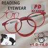 Portable Magnetic Reading Glasses TR90 Reading Glasses Anti-Blue Light Portable Ultra-light Computer Spectacles Round-Frame
