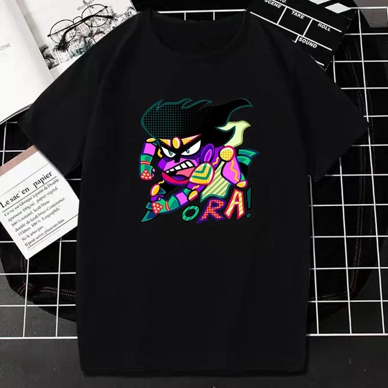 Горячая футболка Jojo Bizarre Adventure Anime для мужчин с крутым принтом Harajuku Japan Manga Streetwear унисекс футболка Camisetas Fshion Tee Top