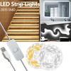 5V USB LED Strip Light with Button Switch – White/Warm White SMD2835 Tape, Cuttable & Adhesive for TV Backlight Cabinet Home Decor