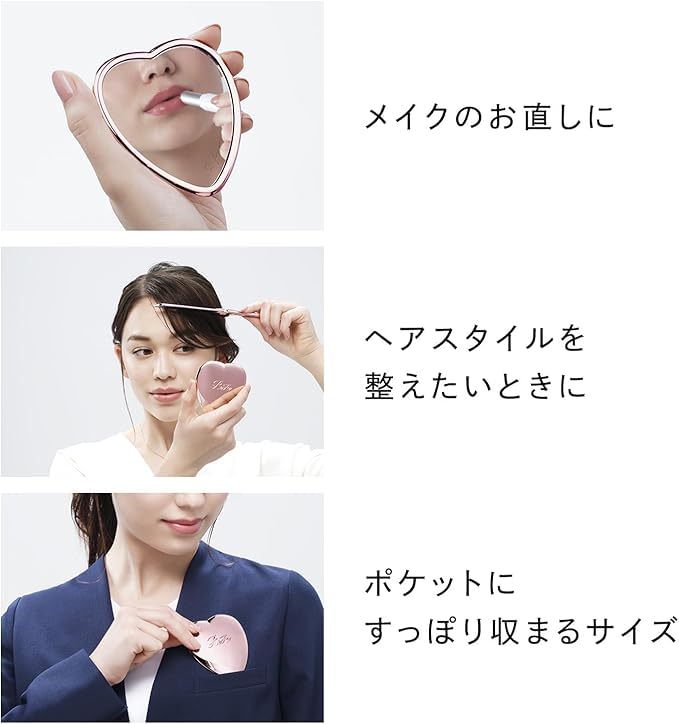 Store ReFa HEART MIRROR ReFa HEART Comb Aira Set Rose Gold [Official Exclusive] + -