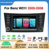 Car Radio with Wireless Carplay Android Auto for Benz W211 2005-2008 7" IPS Touch Screen AHD Rear View Camera