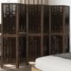 VidaXL Room Divider 6 Panels, Room Separator, Privacy Screen, Folding Screen Bedroom Living Room, Dark Brown 358665