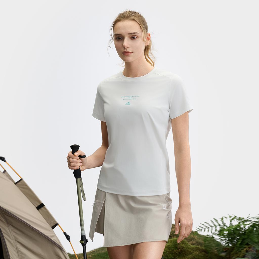 Fila Athletics Explorer Повседневная быстросохнущая футболка с коротким рукавом Женские топы Белоснежный A11W527117F-WT