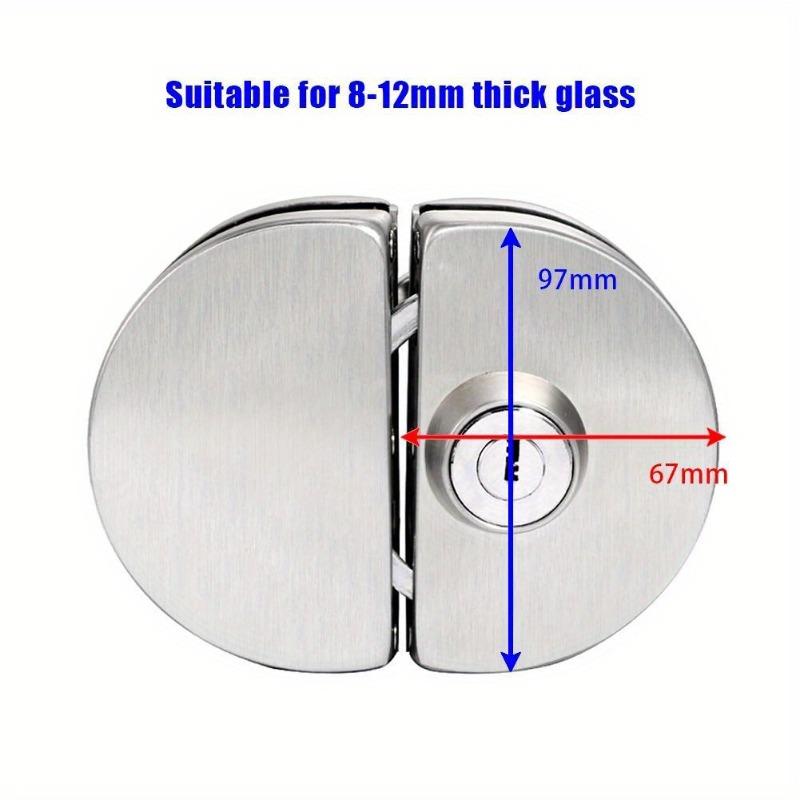 Lock Glass Door Lock For 8-12mm Thickness Frameless Double Swing Or Sliding Toughened Glass Door Glass Door Lock Silver Lock Set