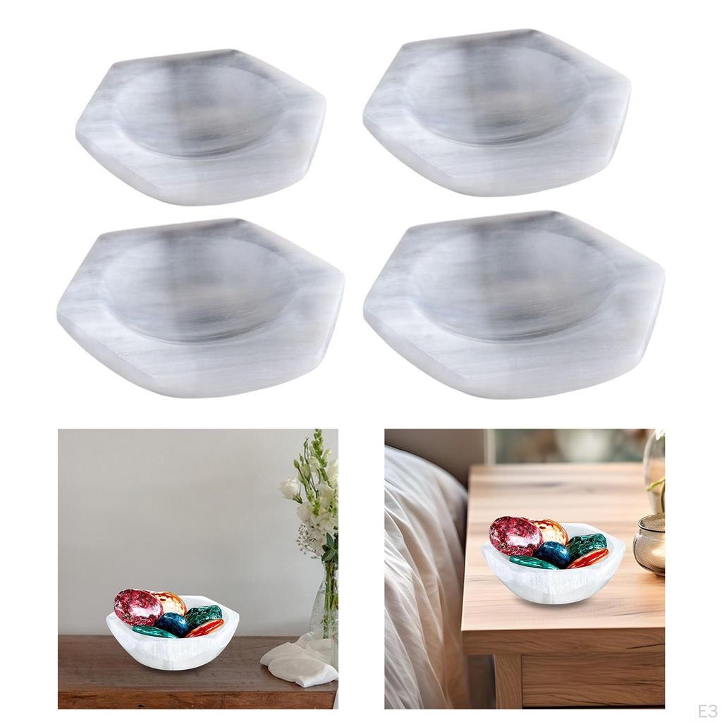 Селенит Зарядная Чаша Центральный Элемент Украшение Стола Дом для Мужчин Женщин Медитация Хранение