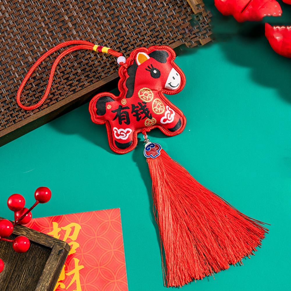 Embroidery Zodiac Mascot Pendant Blessing Car Hanging Pendant Horse Incense Bag  Spring Festival