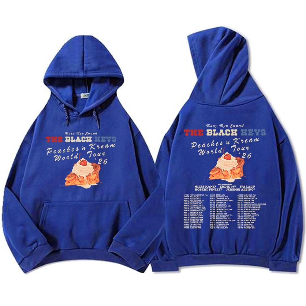 PEACHES 'N KREAM WORLD TOUR 2026 Hoodies Rock Band THE BLACK KEYS Sweatshirt Long Sleeve Fleece Hooded Pullovers Men Women Merch