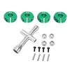 4Pcs 12mm Wheel Hex Drive Hub Adapter Combiner Coupler with Pins Screws RC Car Replacement Parts