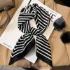 Luxury Brand Silk Square Plaid Scarf Women Satin Neck Hair Tie Band Soft Work Neckerchife  NEW Hijab Head Female Foulard