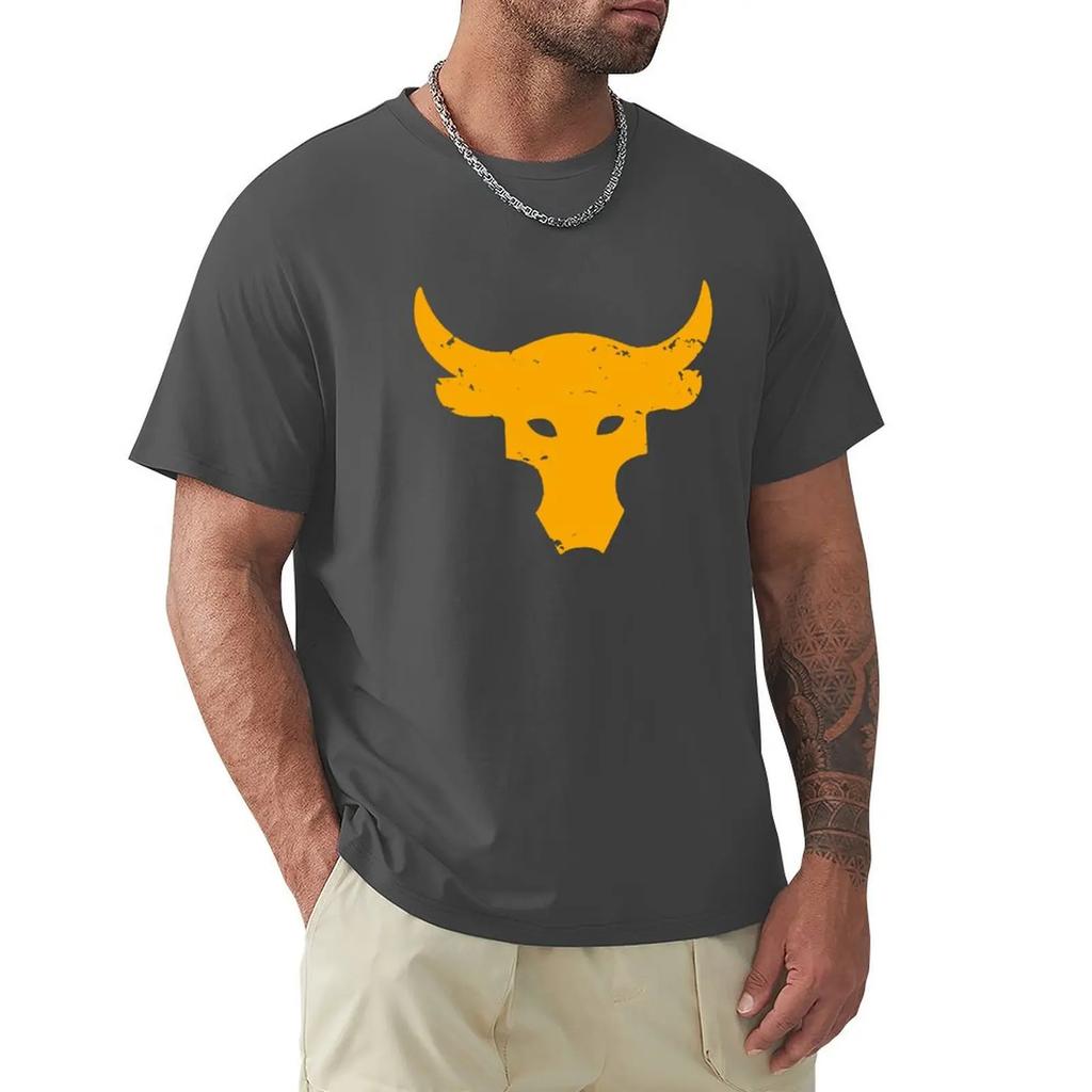 Футболка Brahma Bull The Rock Project Gym Men O-neck 100% Cotton Tshirts Tee Top